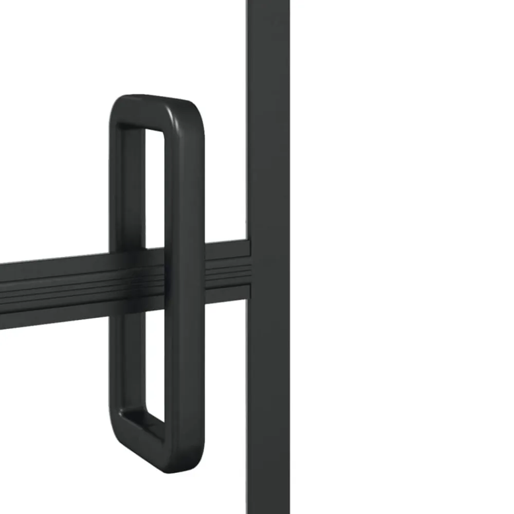 vidaXL Fontanería-Mampara de ducha ESG negro 80x140 cm