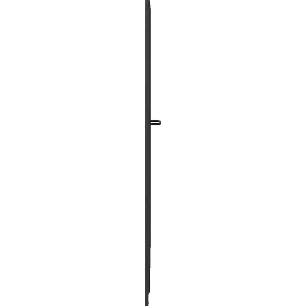 vidaXL Mampara de ducha Negro 168 x 140 cm Aluminio New
