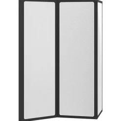 vidaXL Fontanería-Mampara de ducha Negro 120 x 2 x 117 cm Aluminio y PP