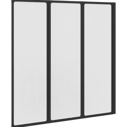 vidaXL Fontanería-Mampara de ducha Negro 120 x 2 x 117 cm Aluminio y PP