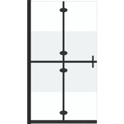 vidaXL Fontanería-Mampara de ducha plegable vidrio ESG medio esmerilado 70x190 cm