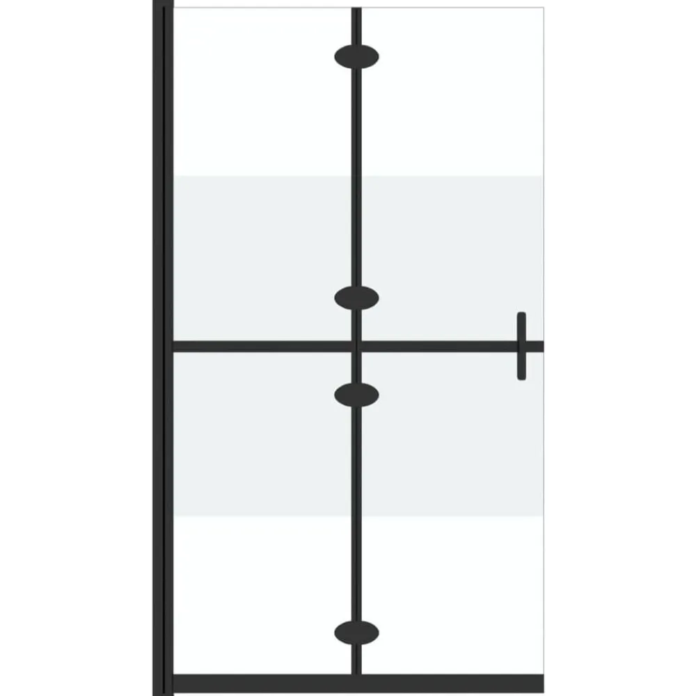 vidaXL Fontanería-Mampara de ducha plegable vidrio ESG medio esmerilado 70x190 cm