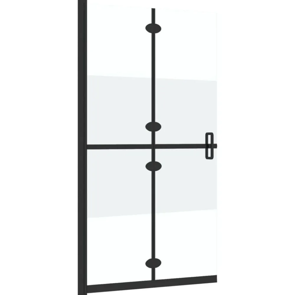vidaXL Fontanería-Mampara de ducha plegable vidrio ESG medio esmerilado 70x190 cm