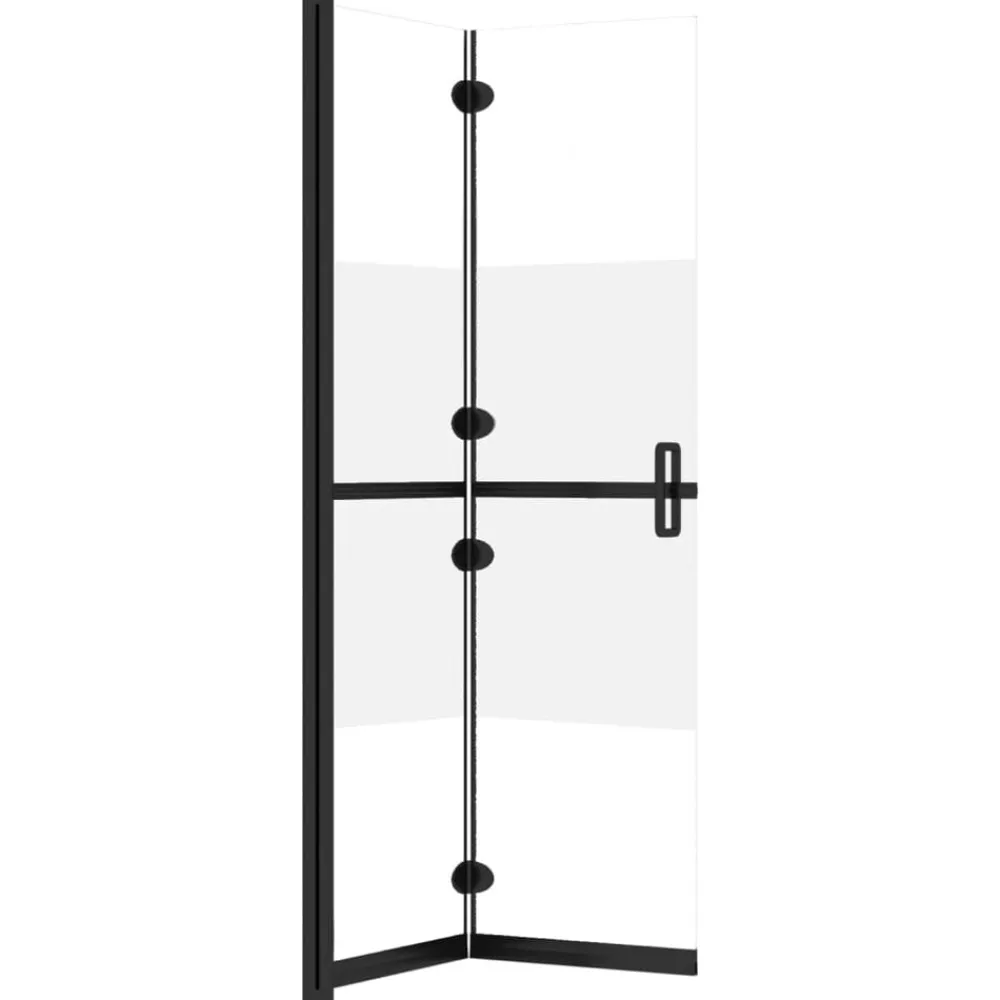 vidaXL Fontanería-Mampara de ducha plegable vidrio ESG medio esmerilado 70x190 cm