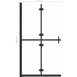 vidaXL Fontanería-Mampara de ducha plegable vidrio ESG transparente 70x190 cm