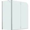 vidaXL Fontanería-Mampara de ducha plegable ESG 120x68x130 cm