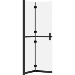 vidaXL Fontanería-Mampara de ducha plegable vidrio ESG esmerilado 70x190 cm
