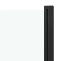 vidaXL Fontanería-Mampara de ducha plegable 2 paneles ESG negro 95x140 cm