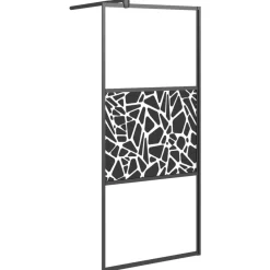 vidaXL Fontanería-Mampara de ducha vidrio vidrio ESG diseño piedra 80x195cm