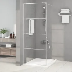 vidaXL Fontanería-Mampara de ducha vidrio ESG transparente 80x195 cm