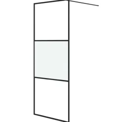 vidaXL Fontanería-Mampara de ducha vidrio ESG semiesmerilado 80x195 cm
