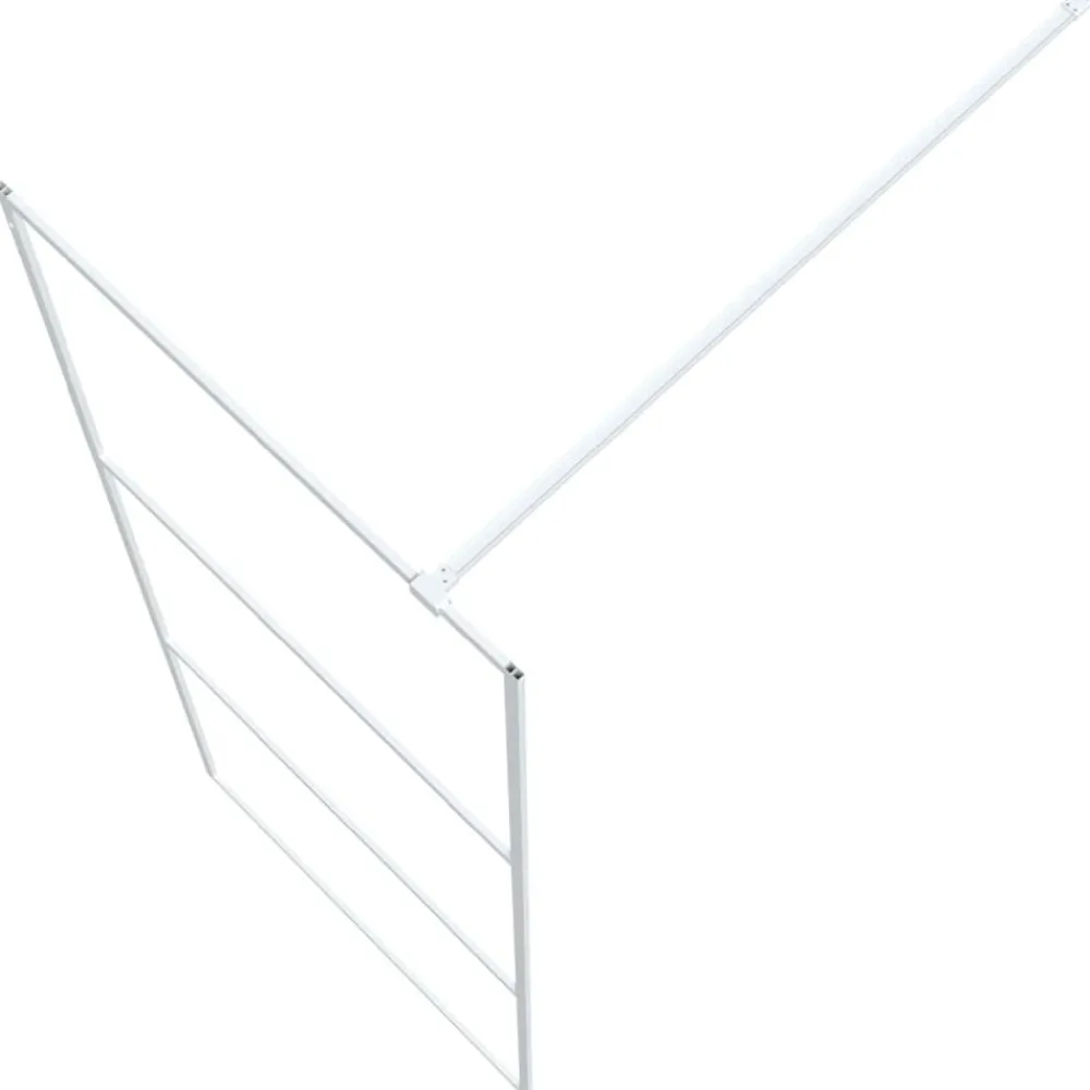 vidaXL Mampara de ducha vidrio ESG transparente 80x195 cm Blanco Best