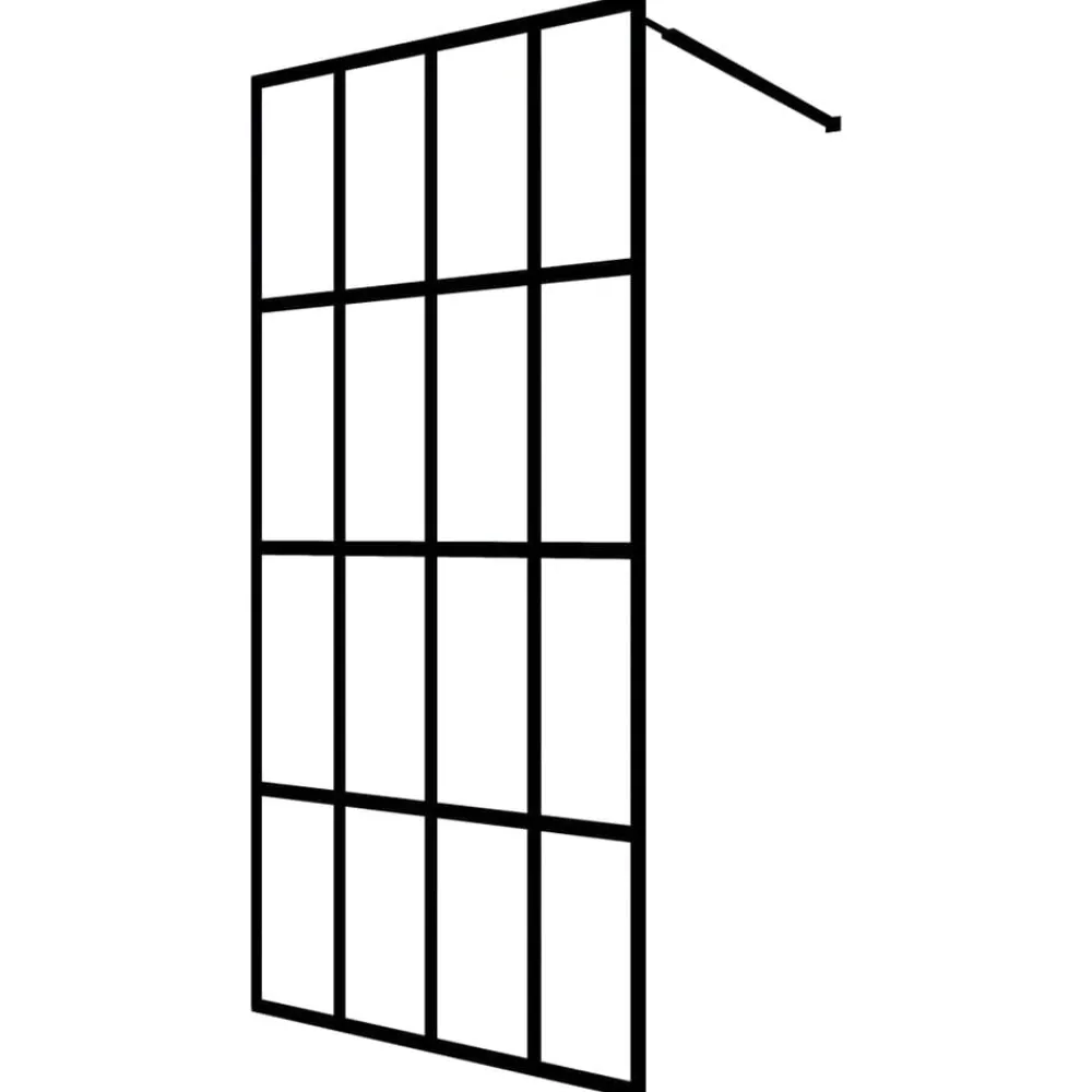 vidaXL Mampara de ducha vidrio templado esmerilado 80x195 cm Blanco esmerilado Best