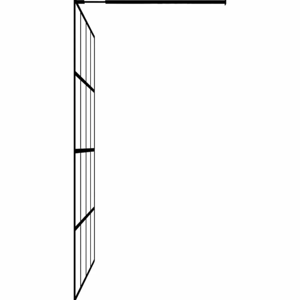 vidaXL Mampara de ducha vidrio templado esmerilado 80x195 cm Blanco esmerilado Best