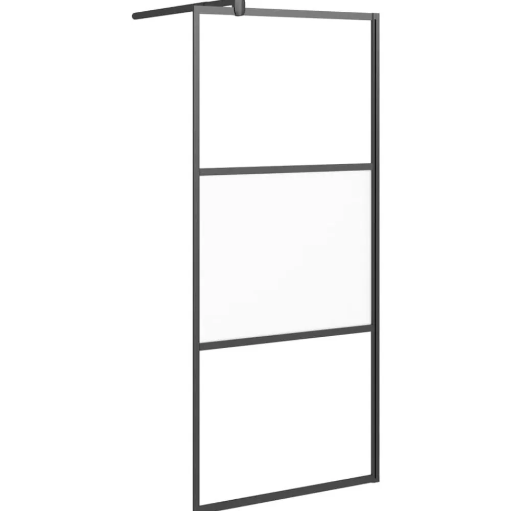 vidaXL Fontanería-Mampara de ducha vidrio ESG semiesmerilado 80x195 cm