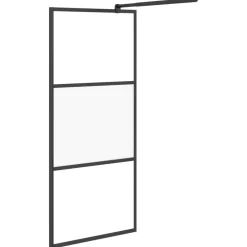 vidaXL Fontanería-Mampara de ducha vidrio ESG semiesmerilado 80x195 cm