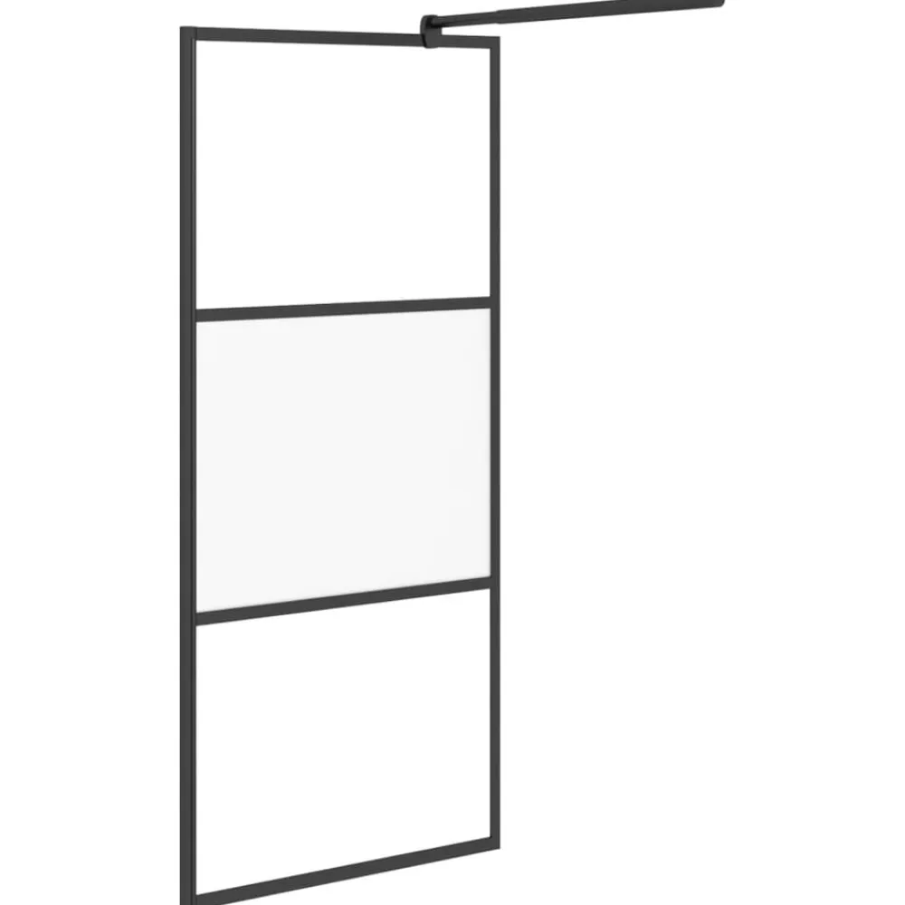 vidaXL Fontanería-Mampara de ducha vidrio ESG semiesmerilado 80x195 cm