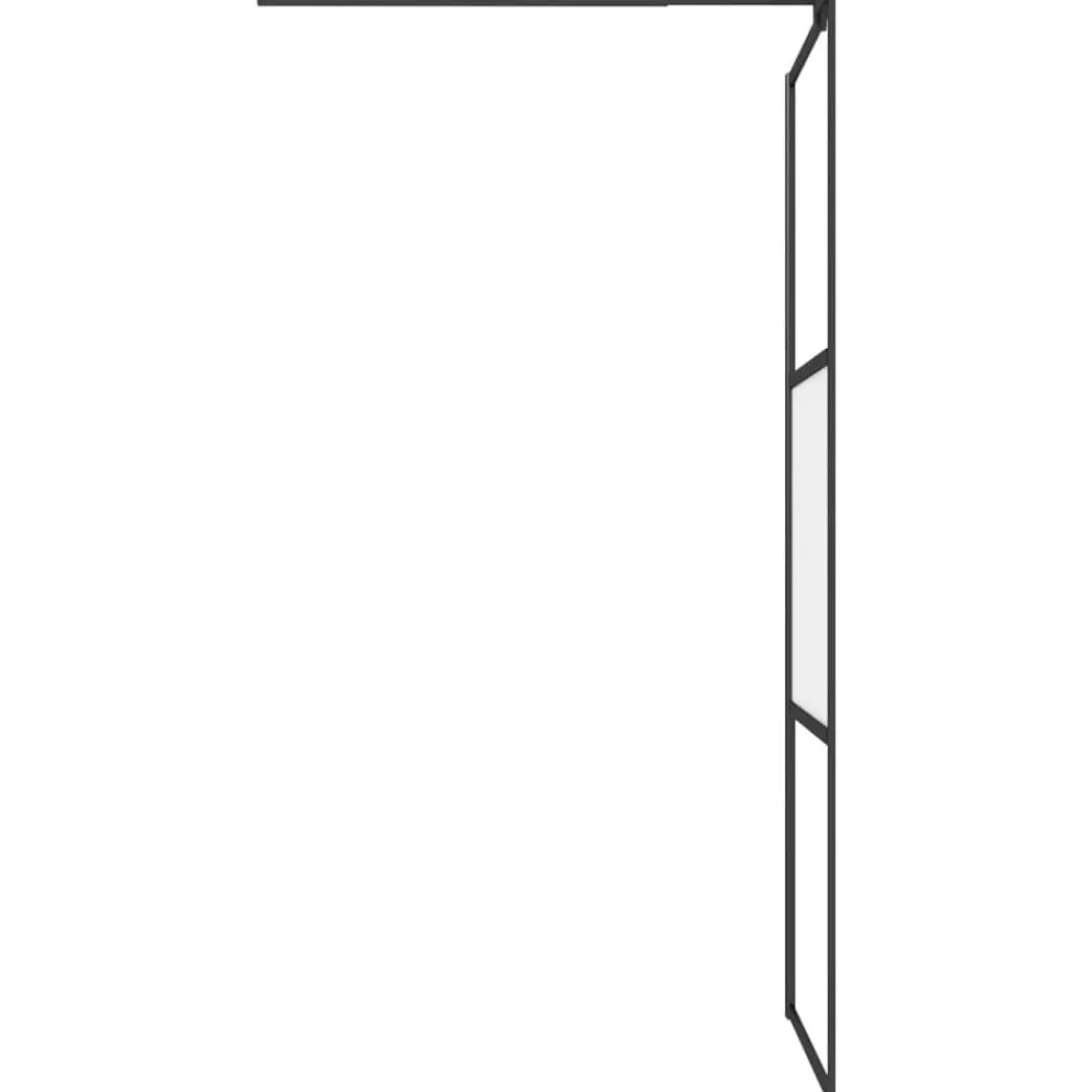 vidaXL Fontanería-Mampara de ducha vidrio ESG semiesmerilado 80x195 cm