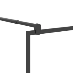 vidaXL Mampara ducha con estante vidrio ESG y aluminio 80x195 cm Negro New
