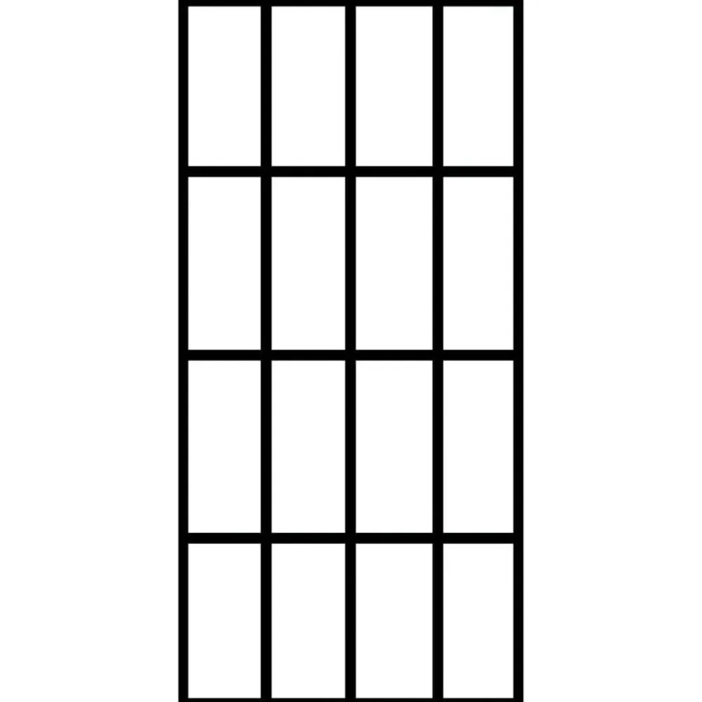 vidaXL Fontanería-Mampara ducha con estante vidrio ESG y aluminio negro 118x190cm