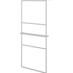 vidaXL Fontanería-Mampara ducha con estante vidrio ESG y aluminio cromo 80x195 cm