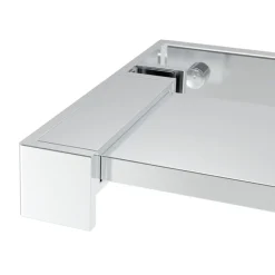vidaXL Fontanería-Mampara ducha con estante vidrio ESG y aluminio cromo 80x195 cm