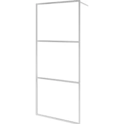 vidaXL Fontanería-Mampara ducha con estante vidrio ESG y aluminio cromo 80x195 cm
