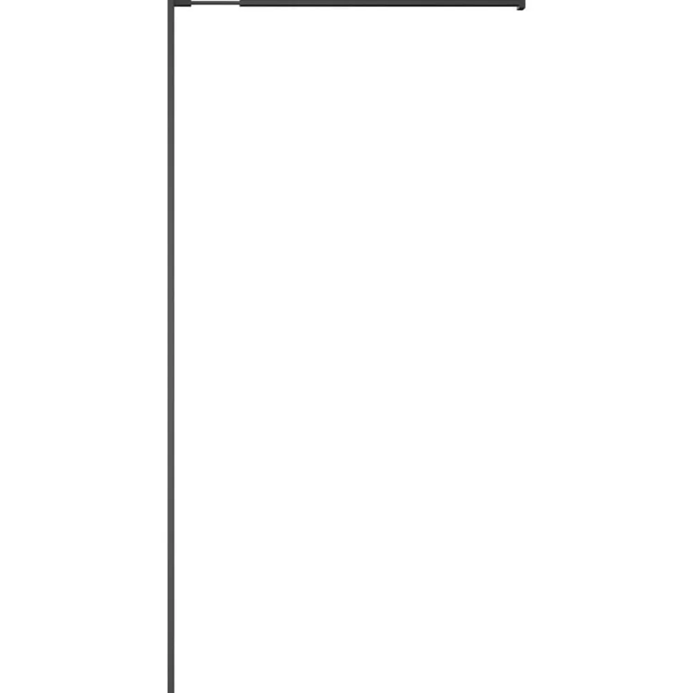 vidaXL Fontanería-Mampara ducha con estante vidrio ESG y aluminio negro 80x195 cm