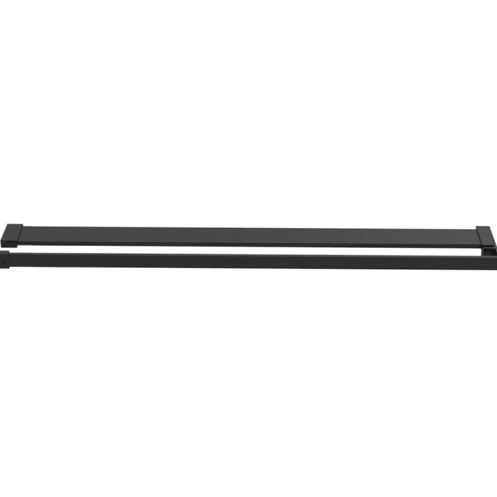 vidaXL Fontanería-Mampara ducha con estante vidrio ESG y aluminio negro 80x195 cm