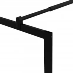 vidaXL Mampara ducha con estante vidrio ESG y aluminio 80x195 cm Negro Discount
