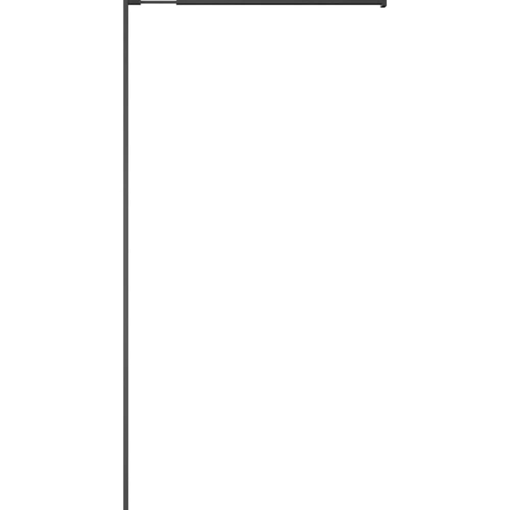 vidaXL Fontanería-Mampara ducha con estante vidrio ESG y aluminio negro 80x195 cm