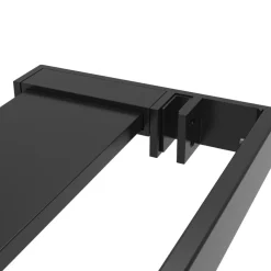 vidaXL Fontanería-Mampara ducha con estante vidrio ESG y aluminio negro 80x195 cm