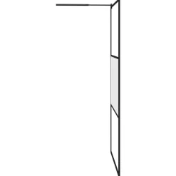 vidaXL Fontanería-Mampara ducha con estante vidrio ESG y aluminio 115x195cm