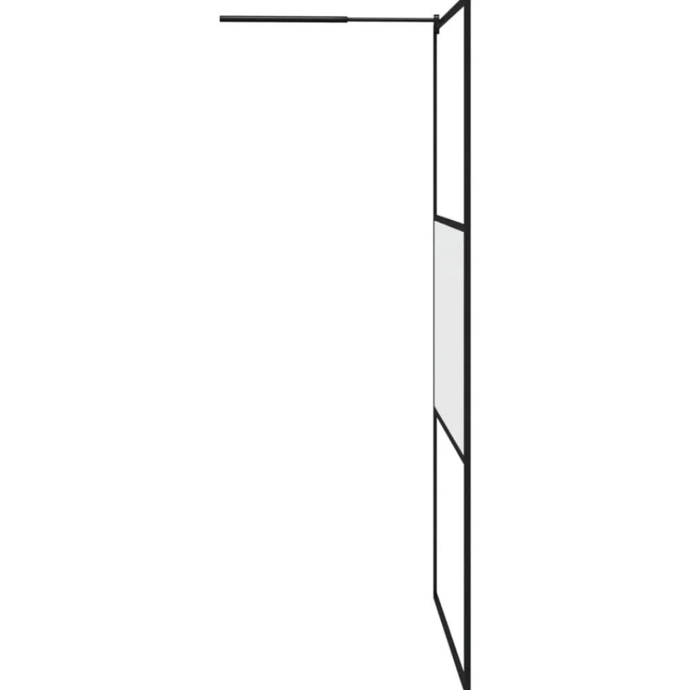vidaXL Fontanería-Mampara ducha con estante vidrio ESG y aluminio 115x195cm