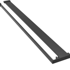 vidaXL Fontanería-Mampara ducha con estante vidrio ESG y aluminio 115x195cm