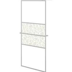 vidaXL Fontanería-Mampara ducha con estante vidrio ESG y aluminio cromo 80x195 cm