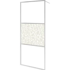 vidaXL Fontanería-Mampara ducha con estante vidrio ESG y aluminio cromo 80x195 cm