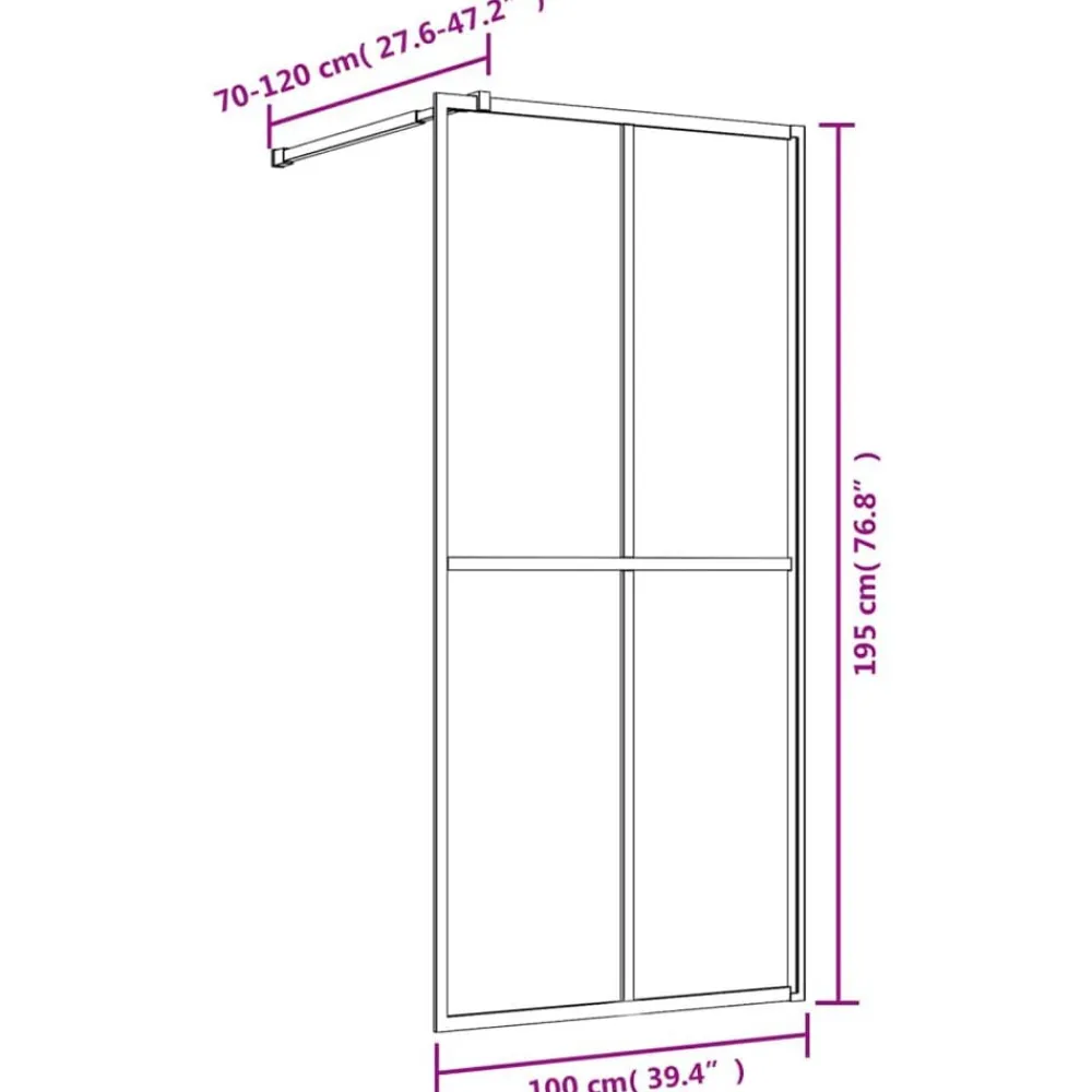 vidaXL Mampara puerta de ducha vidrio transparente ESG 100x195 cm Rojo Discount