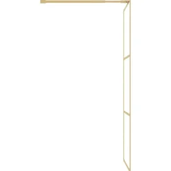 vidaXL Mampara puerta de ducha vidrio transparente ESG 80x195cm Dorado Best