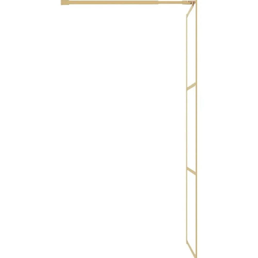 vidaXL Mampara puerta de ducha vidrio transparente ESG 80x195cm Dorado Best