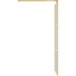 vidaXL Mampara puerta de ducha vidrio transparente ESG 80x195cm Dorado Hot