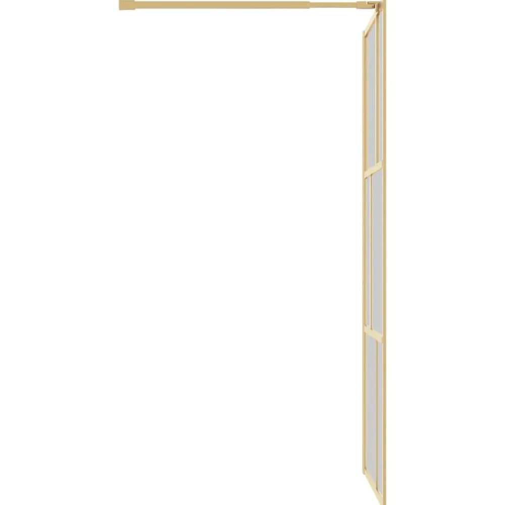 vidaXL Mampara puerta de ducha vidrio transparente ESG 80x195cm Dorado Hot