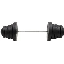 vidaXL Fitness Y Musculación-Mancuerna con discos 90 kg