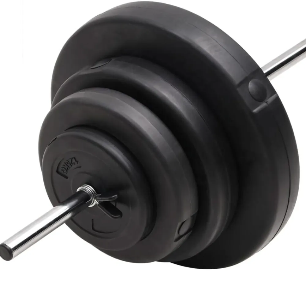 vidaXL Fitness Y Musculación-Mancuerna con discos 60 kg