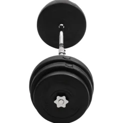 vidaXL Mancuerna curl con discos 90 kg Hot