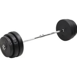 vidaXL Fitness Y Musculación-Mancuerna curl con discos 90 kg