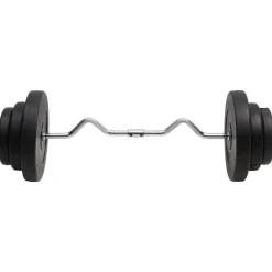 vidaXL Fitness Y Musculación-Mancuerna curl con discos 60 kg