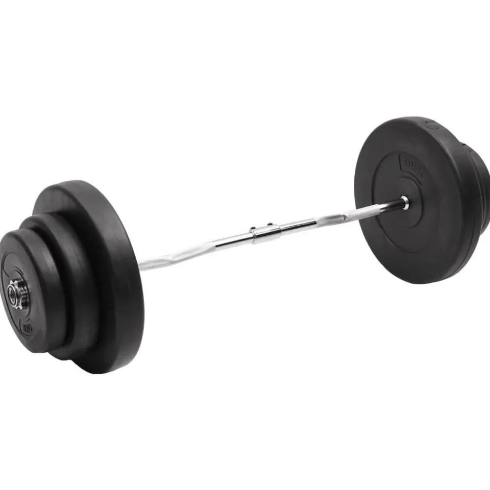 vidaXL Fitness Y Musculación-Mancuerna curl con discos 60 kg