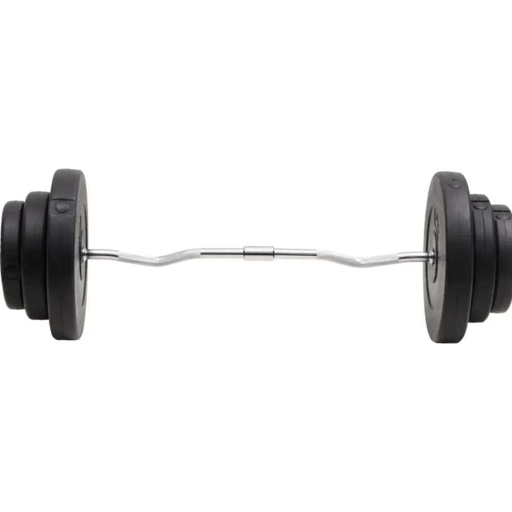 vidaXL Fitness Y Musculación-Mancuerna curl con discos 60 kg