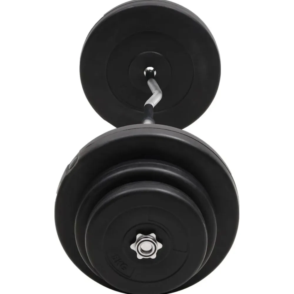 vidaXL Fitness Y Musculación-Mancuerna curl con discos 60 kg